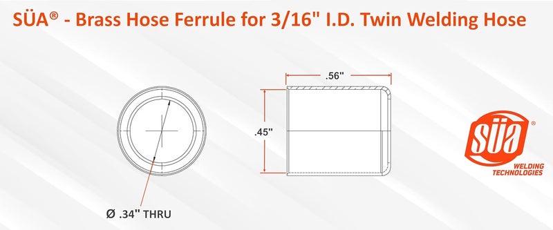 Sa ® - Repair Kit for Twin Oxy/Fuel 3/16" I.D.Welding Hoses with Size "A" 3/8"-24 Connectors - Oxygen and Acetylene/Propane - Image 4